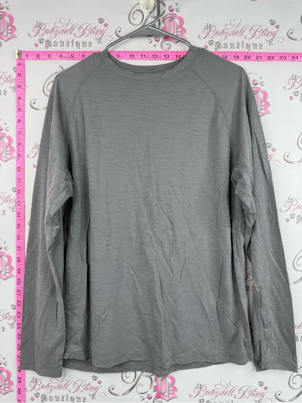 True north long sleeve merino wool grey Lightweight Long-Sleeve Crew Shirt